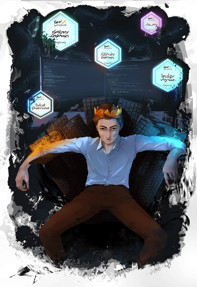 young programmer in the crown